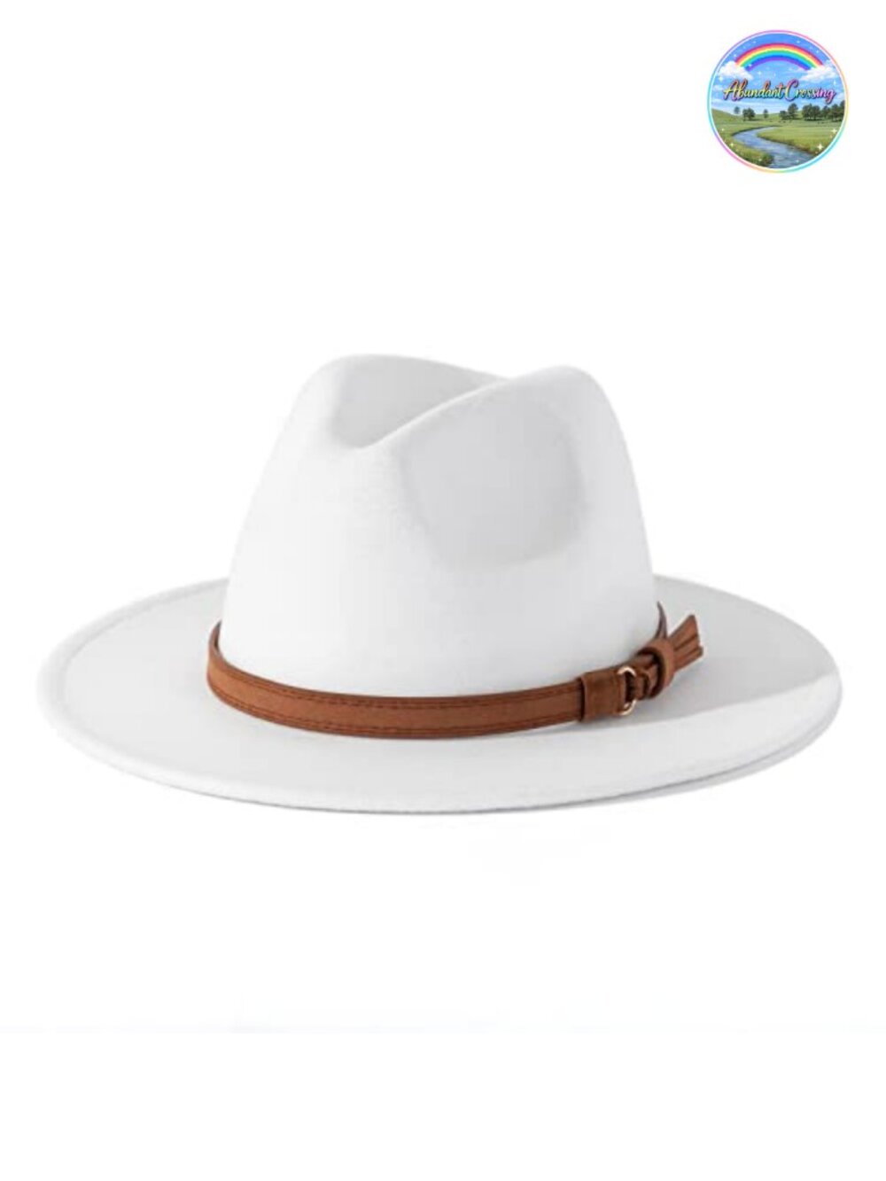 Vintage Wide Brim Fedora Hat Adjustable Cotton Blend Unisex